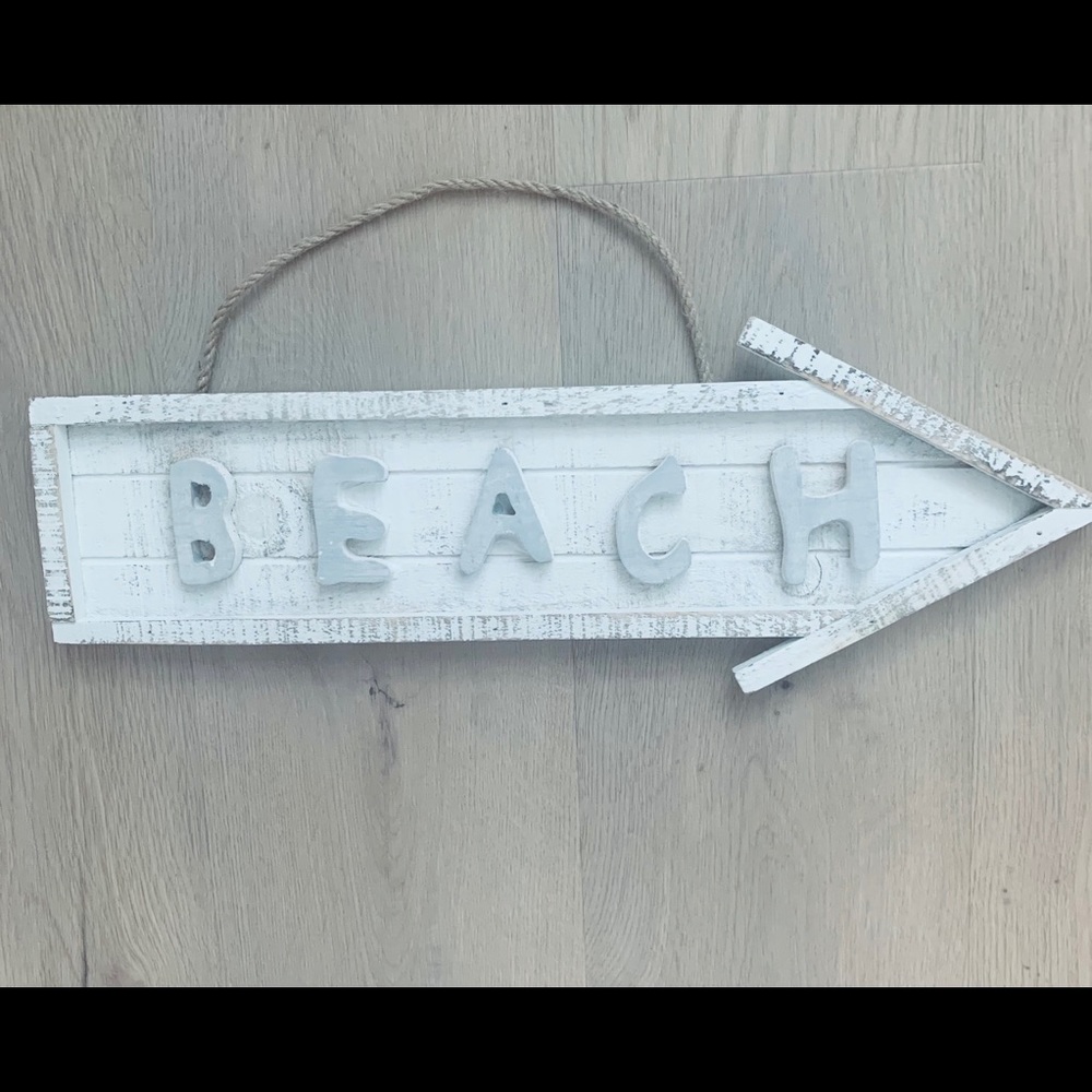 Beach Sign With Rope